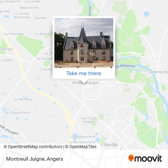 Mapa Montreuil Juigne