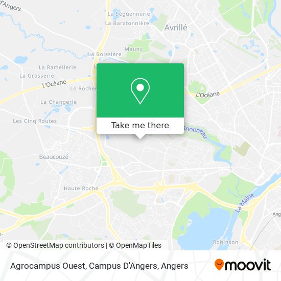 Mapa Agrocampus Ouest, Campus D'Angers