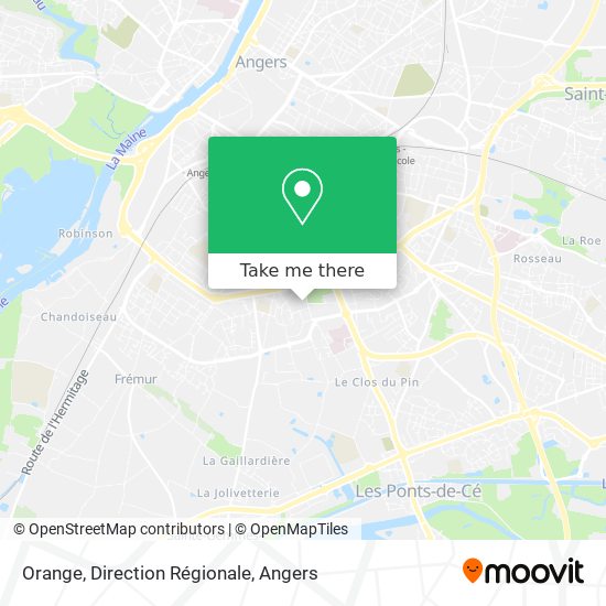 Orange, Direction Régionale map