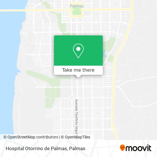 Mapa Hospital Otorrino de Palmas