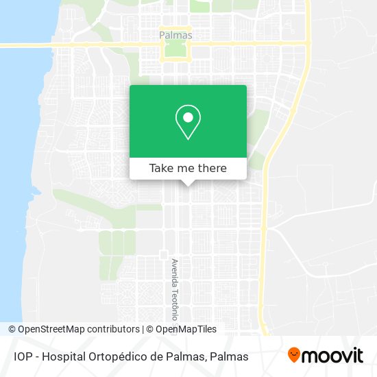 IOP - Hospital Ortopédico de Palmas map