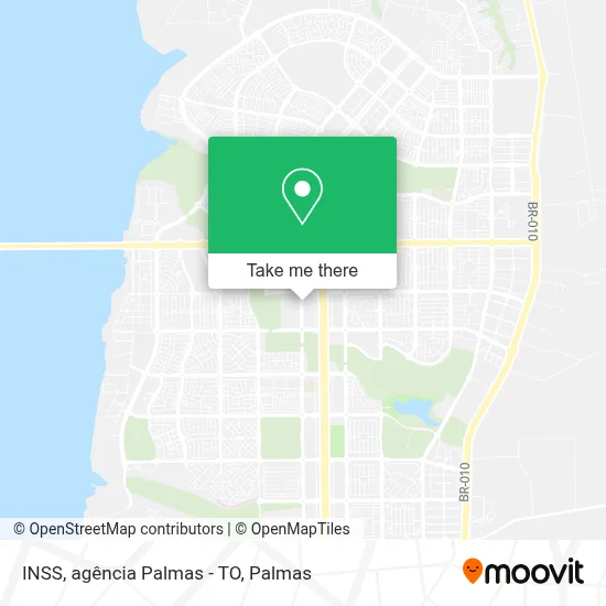 INSS, agência Palmas - TO map