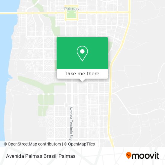 Mapa Avenida Palmas Brasil