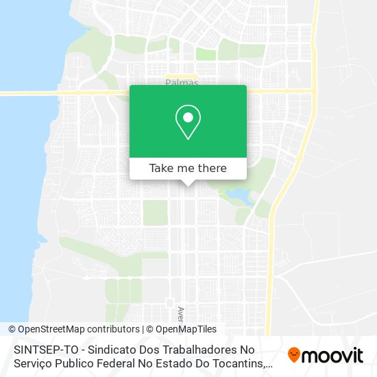 SINTSEP-TO - Sindicato Dos Trabalhadores No Serviço Publico Federal No Estado Do Tocantins map