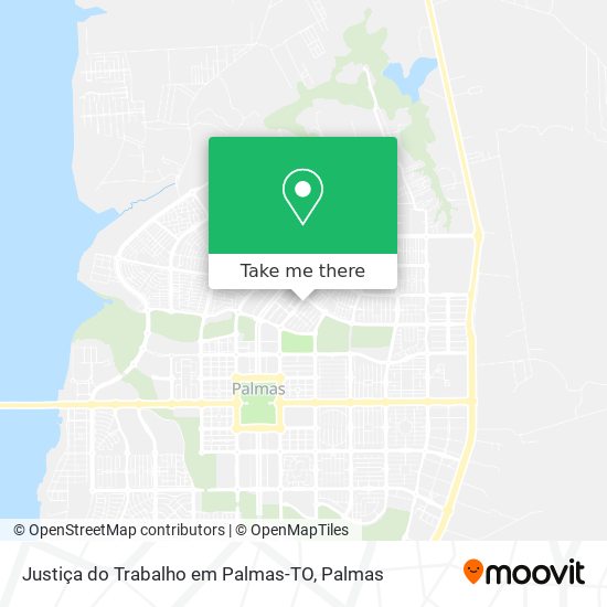 Mapa Justiça do Trabalho em Palmas-TO