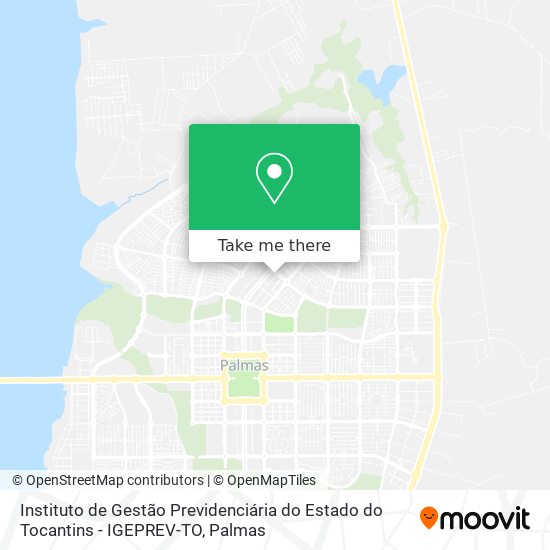 Instituto de Gestão Previdenciária do Estado do Tocantins - IGEPREV-TO map