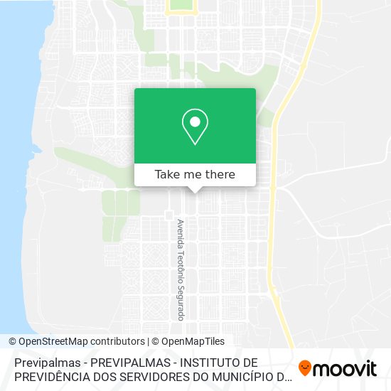 Previpalmas - PREVIPALMAS - INSTITUTO DE PREVIDÊNCIA DOS SERVIDORES DO MUNICÍPIO DE PALMAS map