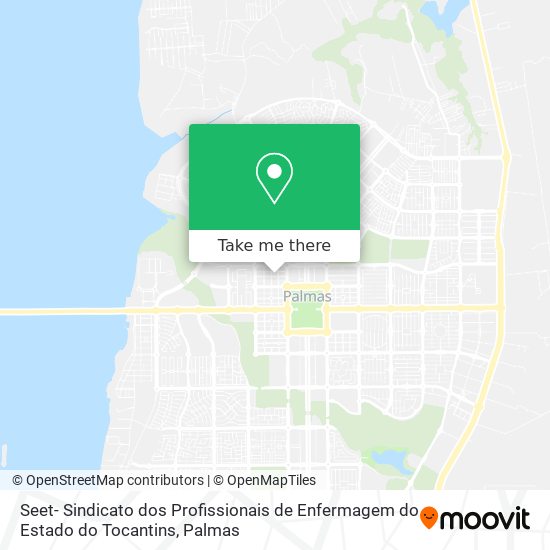 Seet- Sindicato dos Profissionais de Enfermagem do Estado do Tocantins map