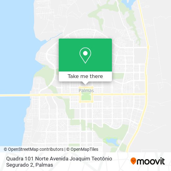 Quadra 101 Norte Avenida Joaquim Teotônio Segurado 2 map