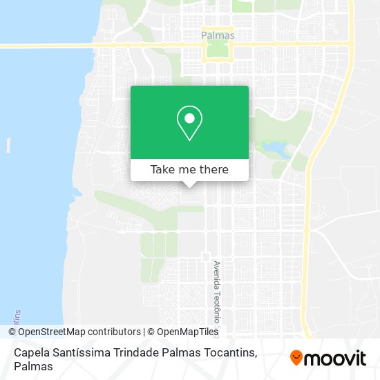 Mapa Capela Santíssima Trindade Palmas Tocantins