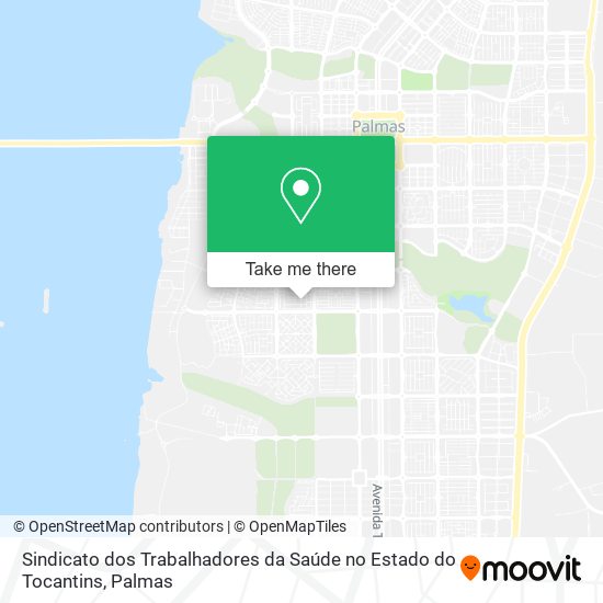 Sindicato dos Trabalhadores da Saúde no Estado do Tocantins map