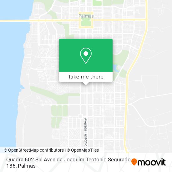 Quadra 602 Sul Avenida Joaquim Teotônio Segurado 186 map