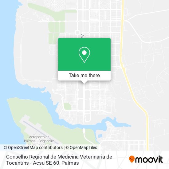 Mapa Conselho Regional de Medicina Veterinária de Tocantins - Acsu SE 60