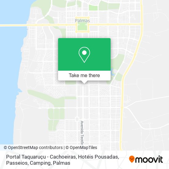 Portal Taquaruçu - Cachoeiras, Hotéis Pousadas, Passeios, Camping map