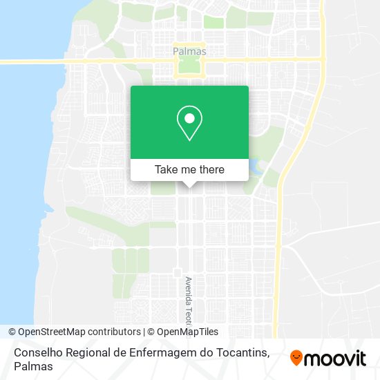 Conselho Regional de Enfermagem do Tocantins map