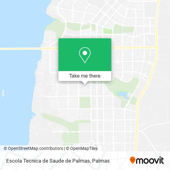 Mapa Escola Tecnica de Saude de Palmas