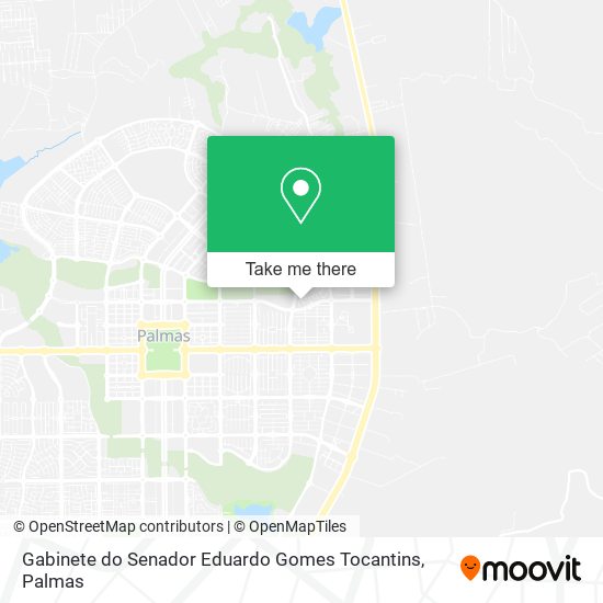 Gabinete do Senador Eduardo Gomes Tocantins map