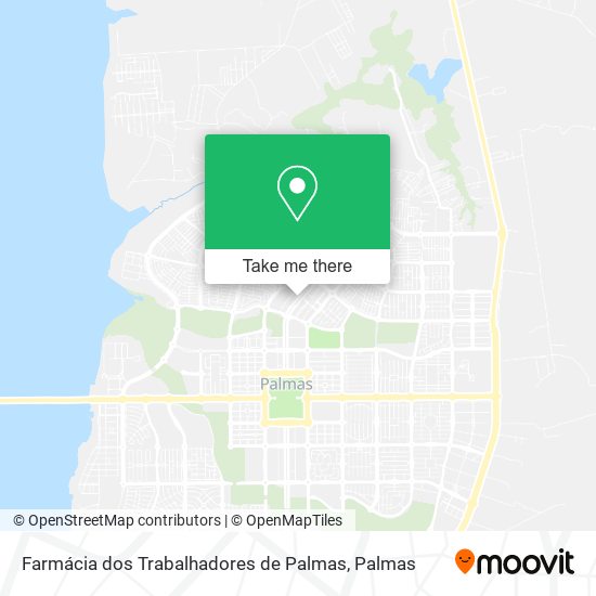 Mapa Farmácia dos Trabalhadores de Palmas