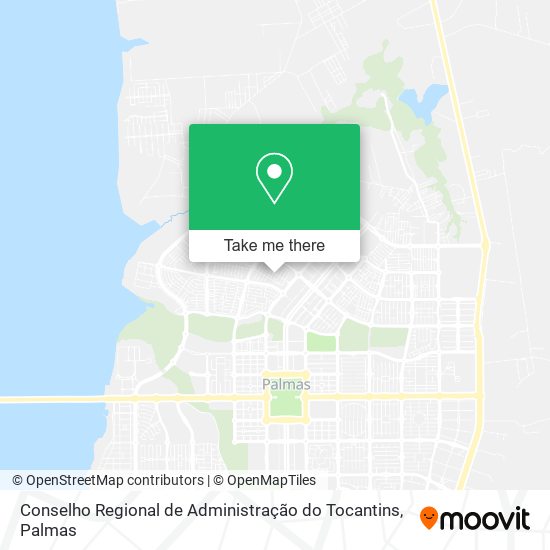 Mapa Conselho Regional de Administração do Tocantins