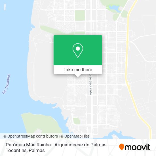 Mapa Paróquia Mãe Rainha - Arquidiocese de Palmas Tocantins