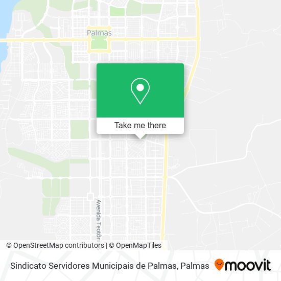 Sindicato Servidores Municipais de Palmas map