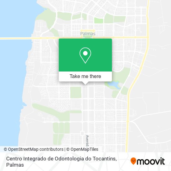 Mapa Centro Integrado de Odontologia do Tocantins