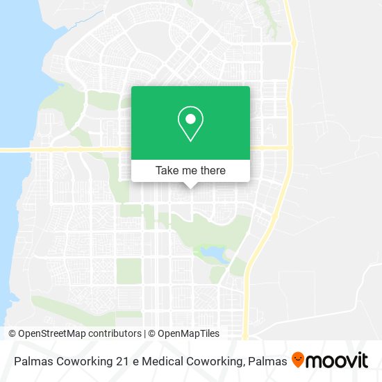 Palmas Coworking 21 e Medical Coworking map