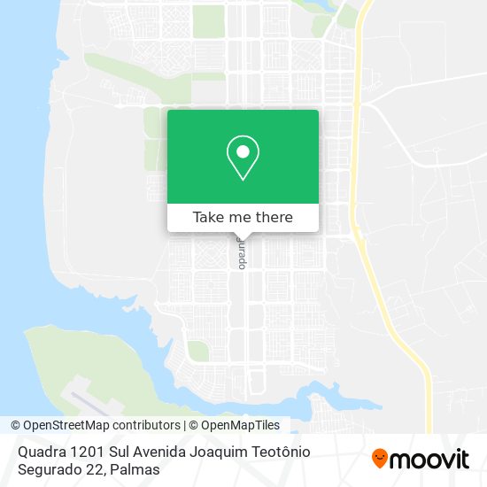 Mapa Quadra 1201 Sul Avenida Joaquim Teotônio Segurado 22