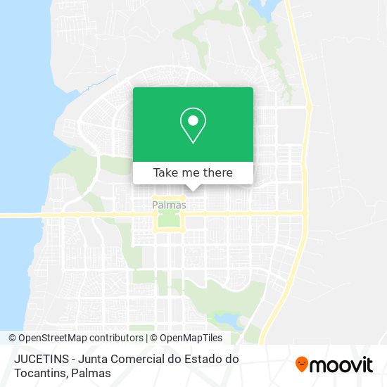 JUCETINS - Junta Comercial do Estado do Tocantins map