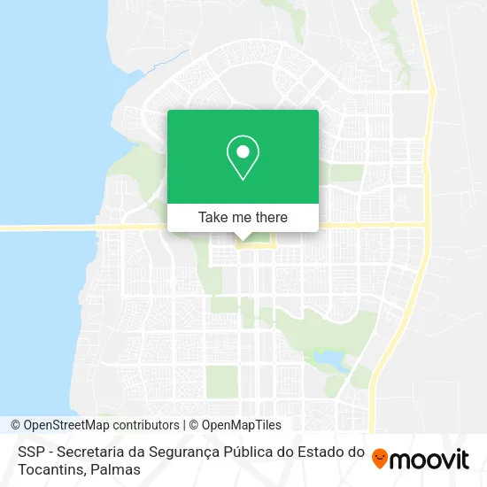 SSP - Secretaria da Segurança Pública do Estado do Tocantins map