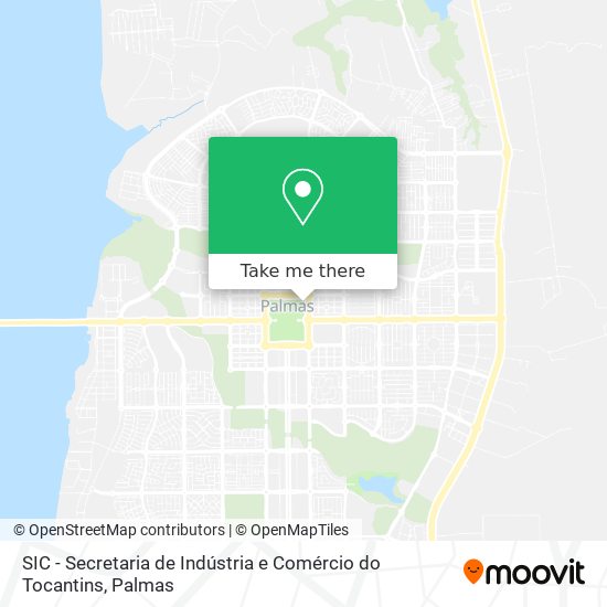 SIC - Secretaria de Indústria e Comércio do Tocantins map