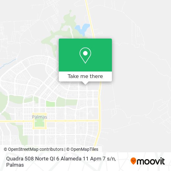 Mapa Quadra 508 Norte QI 6 Alameda 11 Apm 7 s / n