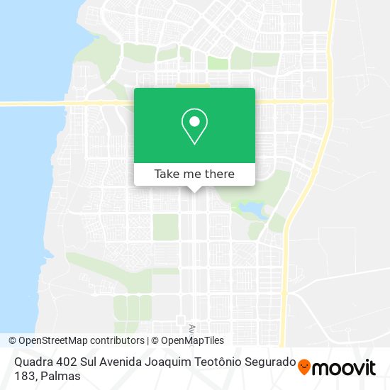 Mapa Quadra 402 Sul Avenida Joaquim Teotônio Segurado 183