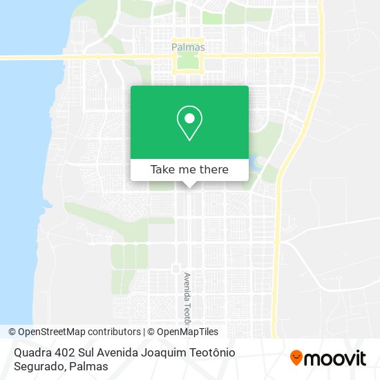 Quadra 402 Sul Avenida Joaquim Teotônio Segurado map