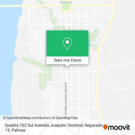 Mapa Quadra 702 Sul Avenida Joaquim Teotônio Segurado 15
