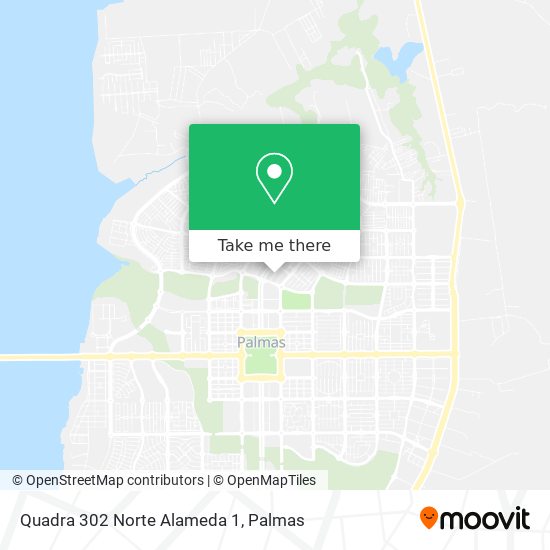 Quadra 302 Norte Alameda 1 map