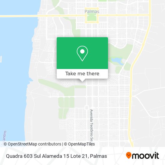 Mapa Quadra 603 Sul Alameda 15 Lote 21