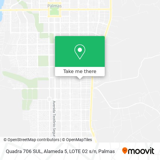 Quadra 706 SUL, Alameda 5, LOTE 02 s / n map