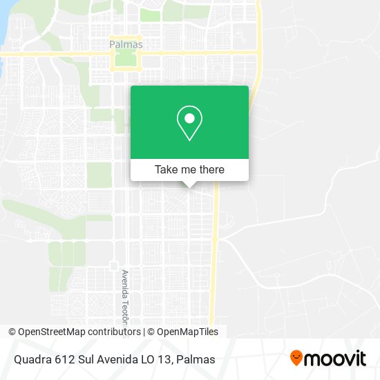 Quadra 612 Sul Avenida LO 13 map