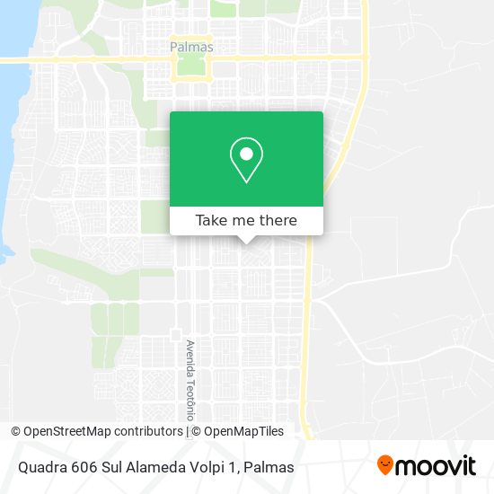 Quadra 606 Sul Alameda Volpi 1 map