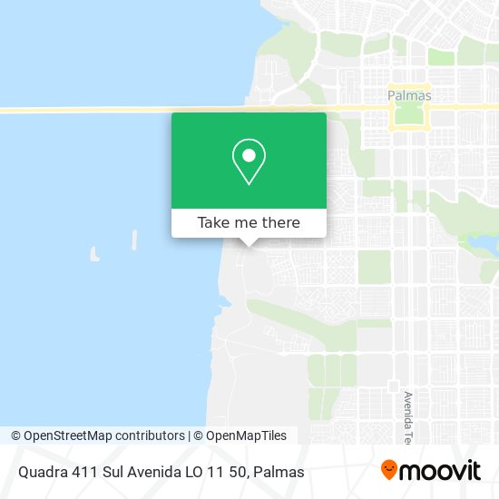 Quadra 411 Sul Avenida LO 11 50 map