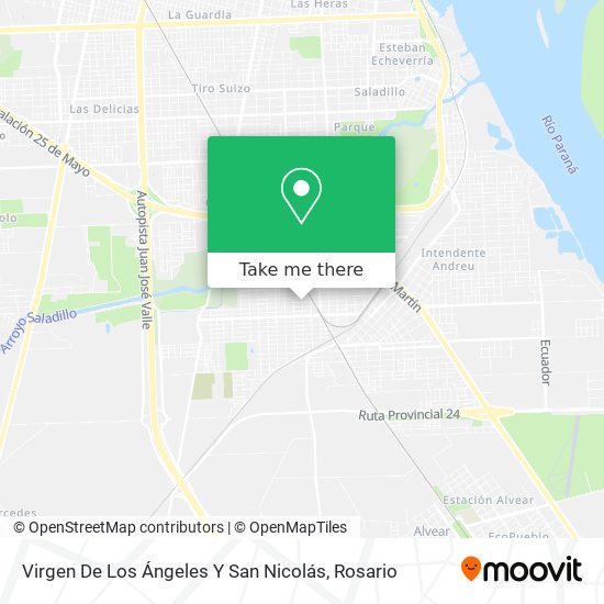 Mapa de Virgen De Los Ángeles Y San Nicolás
