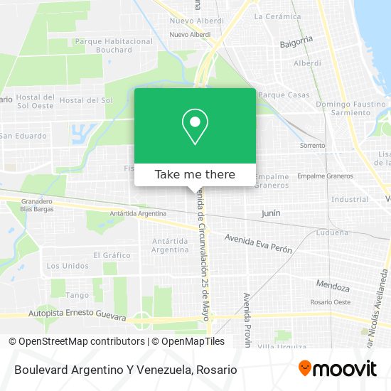 Boulevard Argentino Y Venezuela map