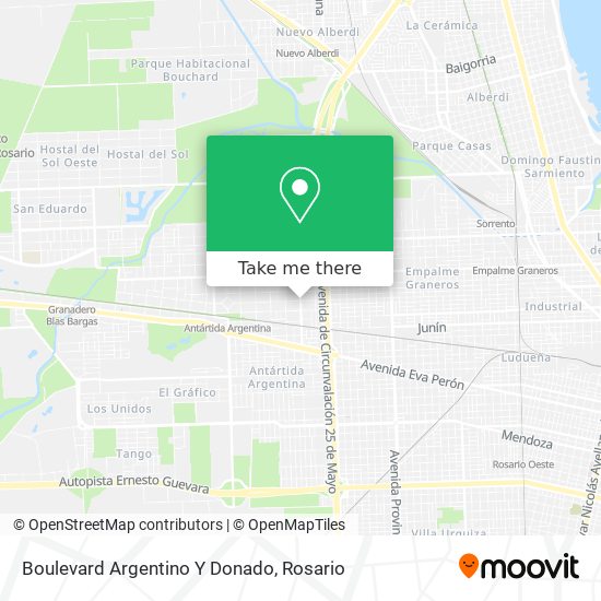 Boulevard Argentino Y Donado map