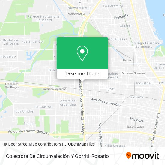 Mapa de Colectora De Circunvalación Y Gorriti