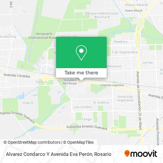 Alvarez Condarco Y Avenida Eva Perón map