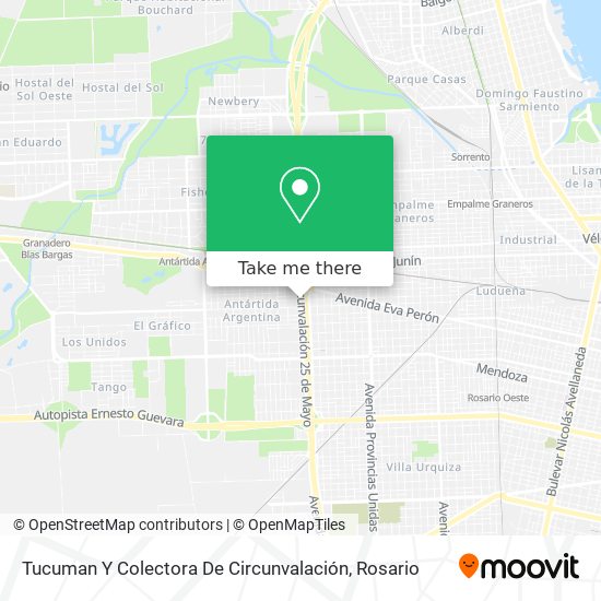 Mapa de Tucuman Y Colectora De Circunvalación