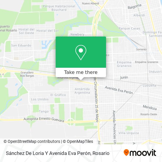 Sánchez De Loria Y Avenida Eva Perón map