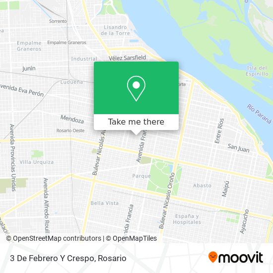 Mapa de 3 De Febrero Y Crespo
