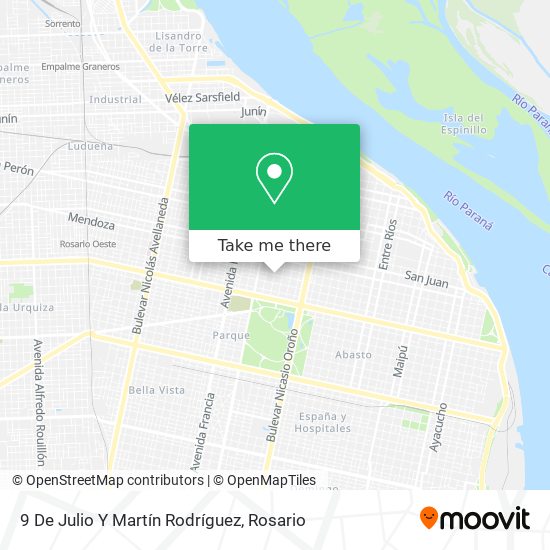 9 De Julio Y Martín Rodríguez map